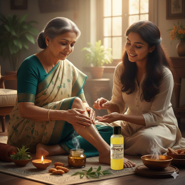 How to apply Sandhibhadra Ghrit